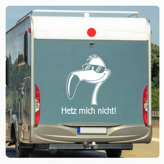 Wohnmobil Aufkleber Flamingo Hetz mich nicht! Cool WoMo Caravan Aufkleber Sticker WoMo129